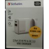Verbatim 2 Port 20W PD & QC3 USB Charger